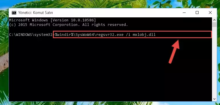 Mxlobj.dll kütüphanesinin bozuk kaydını Windows Kayıt Defterinden kaldırma (64 Bit için)