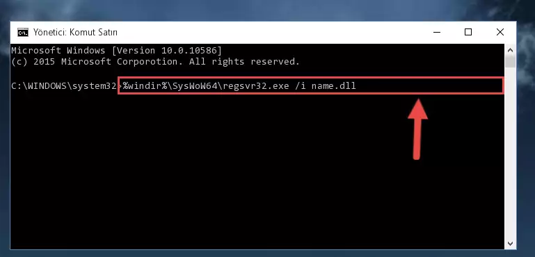 Name.dll kütüphanesinin bozuk kaydını Kayıt Defterinden kaldırma (64 Bit için)