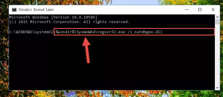 Natdbgee.dll dosyasının hasarlı kaydını sistemden kaldırma (64 Bit için)