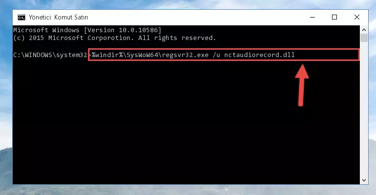 Nctaudiorecord.dll dosyası için temiz kayıt oluşturma (64 Bit için)