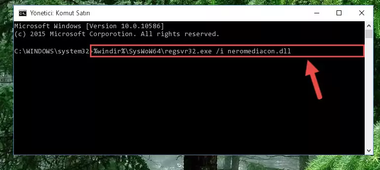 Neromediacon.dll kütüphanesinin hasarlı kaydını sistemden kaldırma (64 Bit için)