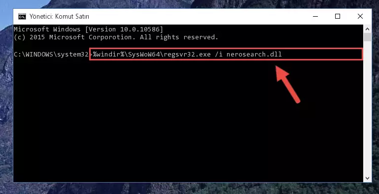 Nerosearch.dll kütüphanesinin bozuk kaydını Windows Kayıt Defterinden kaldırma (64 Bit için)