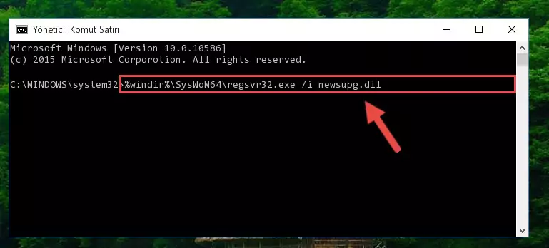 Newsupg.dll kütüphanesinin bozuk kaydını Kayıt Defterinden kaldırma (64 Bit için)