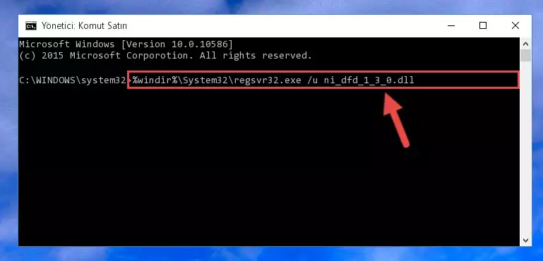 Ni_dfd_1_3_0.dll dosyasını .zip dosyası içinden çıkarma