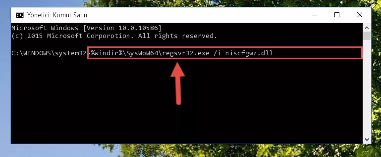 Niscfgwz.dll kütüphanesinin bozuk kaydını Kayıt Defterinden kaldırma (64 Bit için)