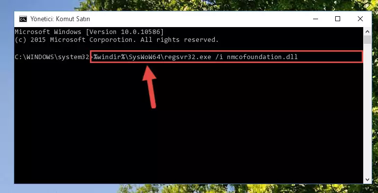 Nmcofoundation.dll dosyasının hasarlı kaydını sistemden kaldırma (64 Bit için)