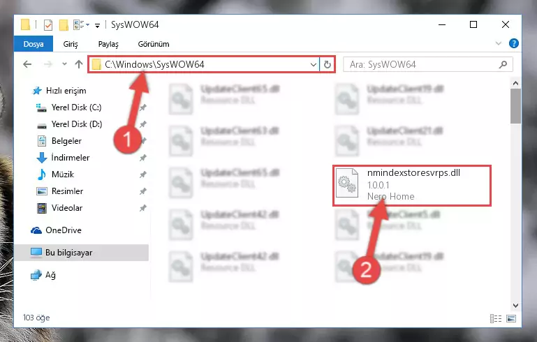 Nmindexstoresvrps.dll dosyasını Windows/sysWOW64 dizinine kopyalama