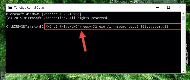 Nmsearchpluginfilesystem.dll dosyasının hasarlı kaydını silme