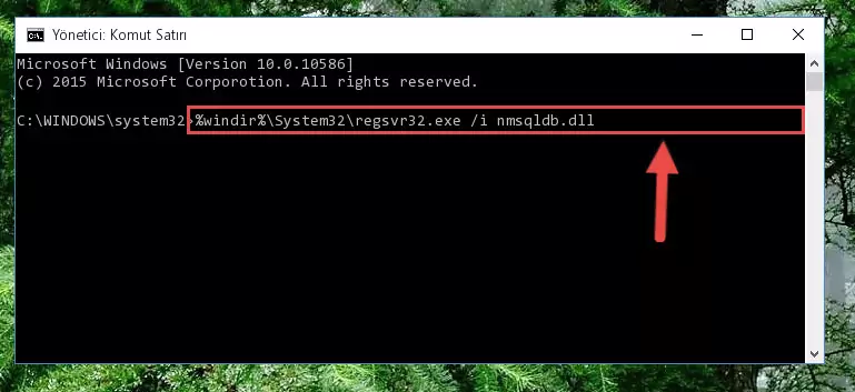 Nmsqldb.dll kütüphanesini sisteme tekrar kaydetme (64 Bit için)