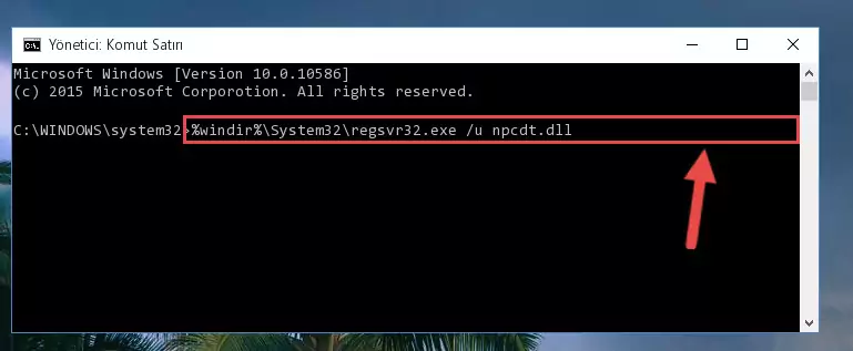 Npcdt.dll dosyası için Regedit (Windows Kayıt Defteri) üzerinde temiz kayıt oluşturma
