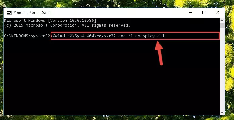 Npdsplay.dll kütüphanesinin bozuk kaydını Windows Kayıt Defterinden kaldırma (64 Bit için)