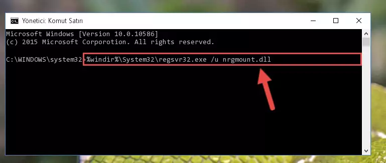 Nrgmount.dll kütüphanesi için Windows Kayıt Defterinde yeni kayıt oluşturma