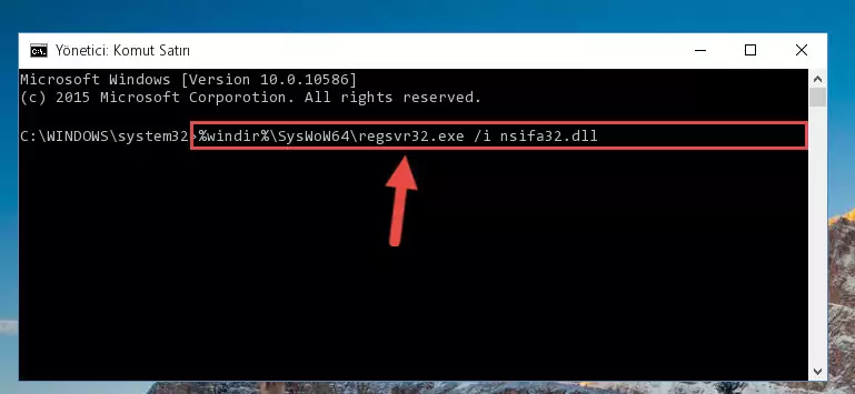 Nsifa32.dll dosyasının hasarlı kaydını sistemden kaldırma (64 Bit için)