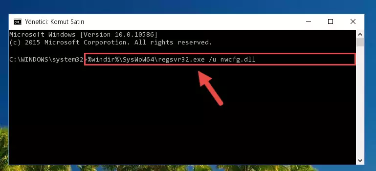 Nwcfg.dll dosyasını sisteme tekrar kaydetme (64 Bit için)