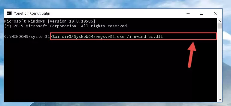 Nwindfac.dll kütüphanesinin sorunlu kaydını Regedit'den kaldırma (64 Bit için)