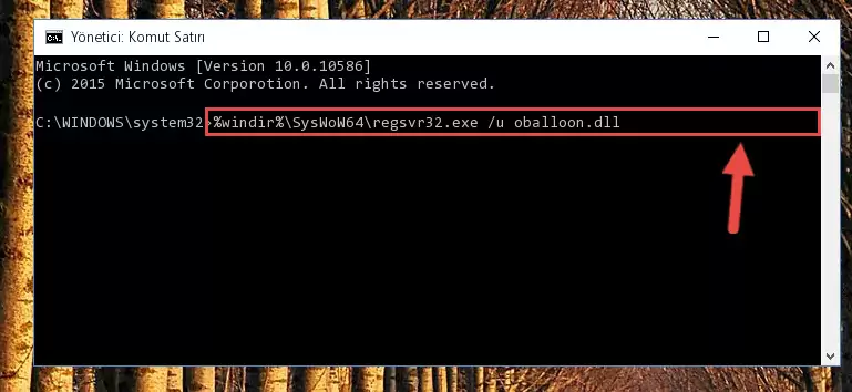 Oballoon.dll kütüphanesi için Regedit (Windows Kayıt Defteri) üzerinde temiz kayıt oluşturma