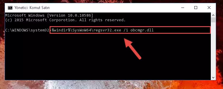 Obcmgr.dll kütüphanesinin hasarlı kaydını sistemden kaldırma (64 Bit için)