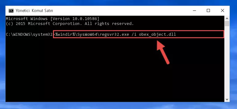 Obex_object.dll dosyasının bozuk kaydını Windows Kayıt Defterinden kaldırma (64 Bit için)