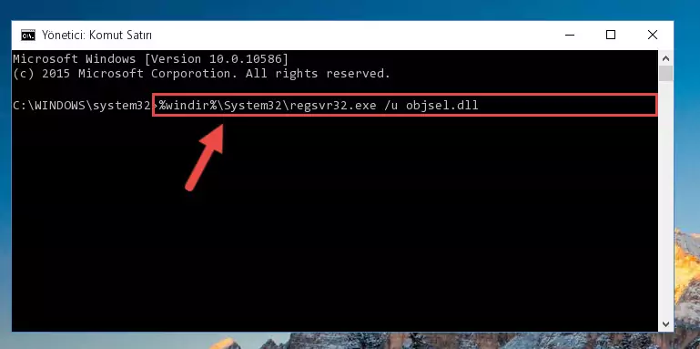 Objsel.dll dosyası için Regedit (Windows Kayıt Defteri) üzerinde temiz kayıt oluşturma