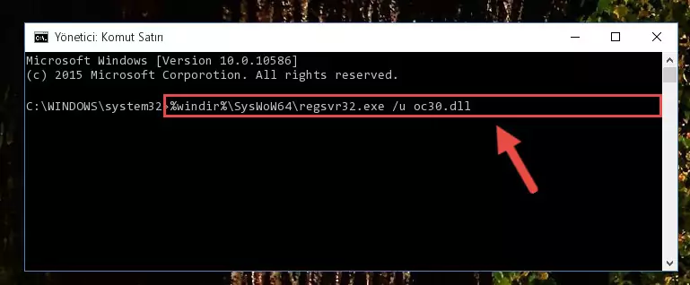 Oc30.dll dosyası için Windows Kayıt Defterinde yeni kayıt oluşturma