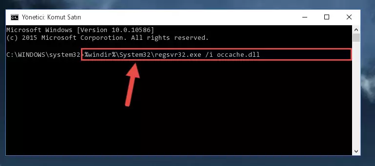 Occache.dll kütüphanesini sisteme tekrar kaydetme (64 Bit için)
