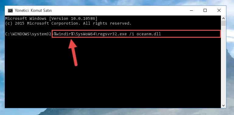 Oceanm.dll dosyasının bozuk kaydını Windows Kayıt Defterinden kaldırma (64 Bit için)