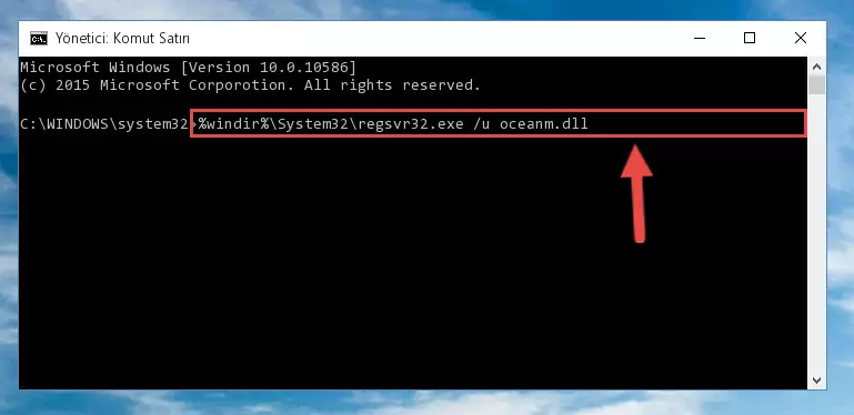 Oceanm.dll dosyası için Windows Kayıt Defterinde yeni kayıt oluşturma