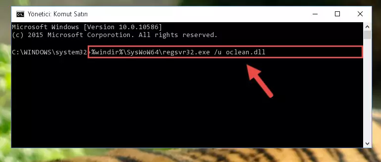 Oclean.dll dosyası için Regedit (Windows Kayıt Defteri) üzerinde temiz kayıt oluşturma