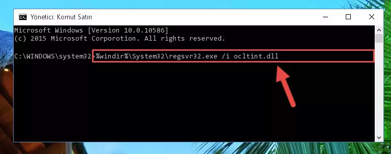Ocltint.dll dosyasının Windows Kayıt Defterindeki sorunlu kaydını silme
