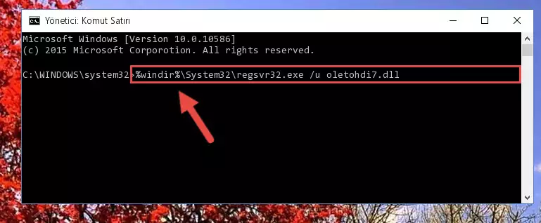 Oletohdi7.dll kütüphanesi için Windows Kayıt Defterinde yeni kayıt oluşturma