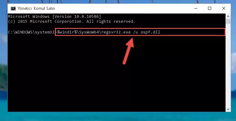 Ospf.dll dosyası için Regedit (Windows Kayıt Defteri) üzerinde temiz kayıt oluşturma