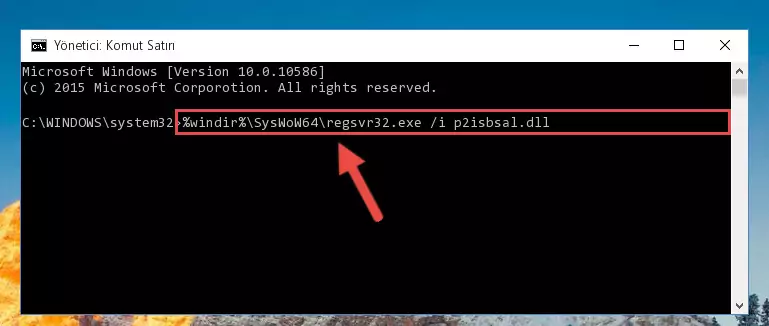 P2isbsal.dll dosyasının hasarlı kaydını sistemden kaldırma (64 Bit için)