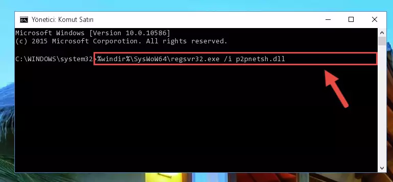 P2pnetsh.dll dosyasının hasarlı kaydını sistemden kaldırma (64 Bit için)