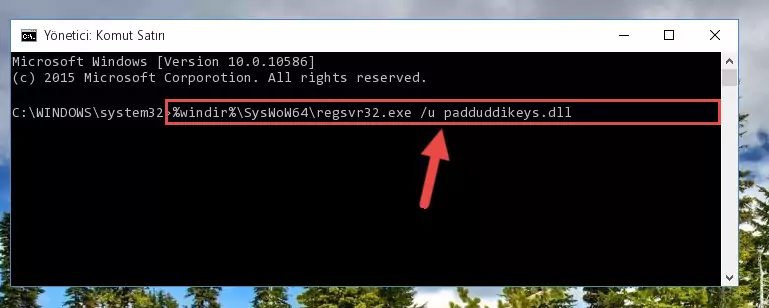 Padduddikeys.dll kütüphanesi için Windows Kayıt Defterinde yeni kayıt oluşturma