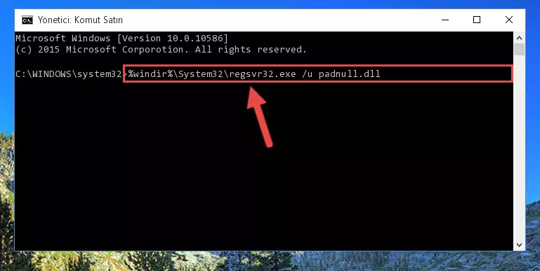 Padnull.dll kütüphanesi için Regedit (Windows Kayıt Defteri) üzerinde temiz kayıt oluşturma
