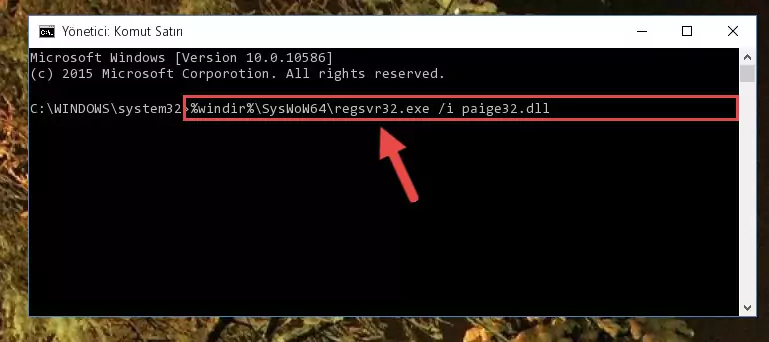 Paige32.dll dosyasının kaydını sistemden kaldırma