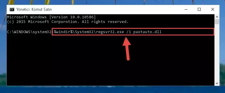 Paotauto.dll dosyasının Windows Kayıt Defterindeki sorunlu kaydını silme