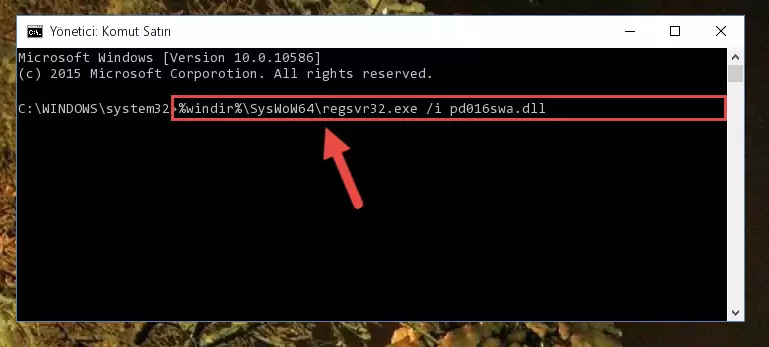 Pd016swa.dll dosyasının hasarlı kaydını sistemden kaldırma (64 Bit için)