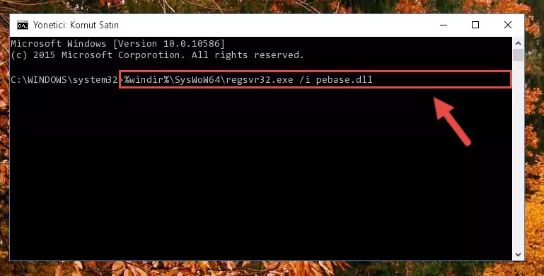 Pebase.dll kütüphanesinin Windows Kayıt Defteri üzerindeki sorunlu kaydını temizleme