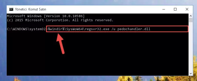 Pedochandler.dll dosyası için Windows Kayıt Defterinde yeni kayıt oluşturma