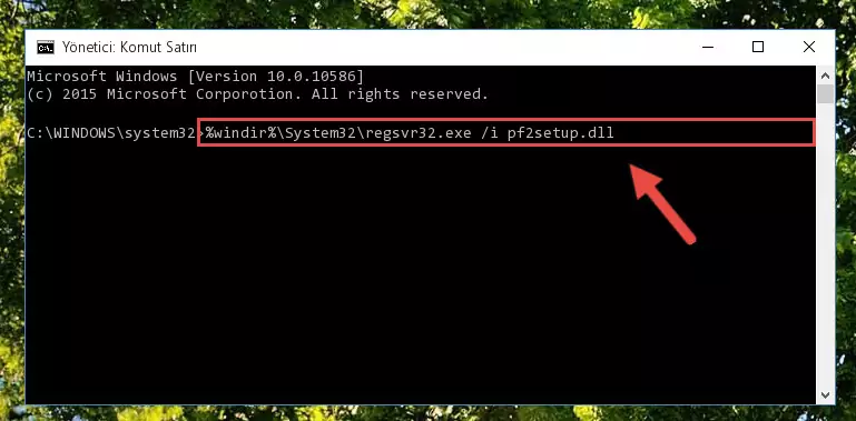 Pf2setup.dll dosyasının kaydını sistemden kaldırma