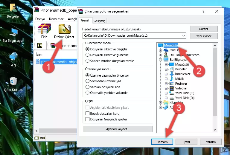 Phonenamedb_object.dll dosyasını Windows/System32 dizinine kopyalama