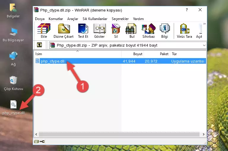 Php_ctype.dll dosyasını programın kurulum dizinine kopyalama
