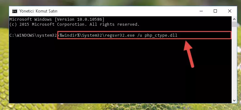 Php_ctype.dll dosyasını .zip dosyası içinden çıkarma