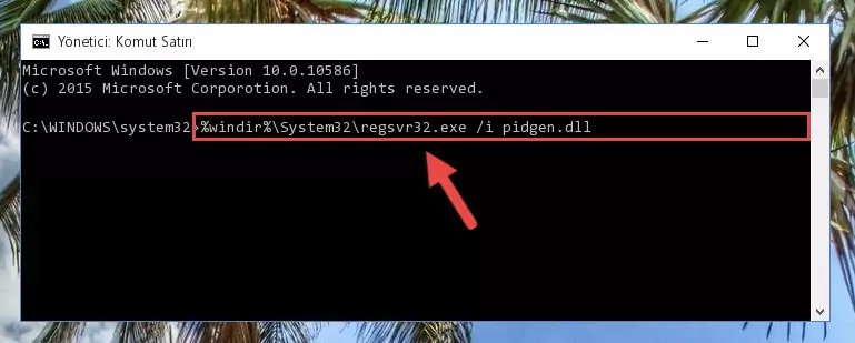Pidgen.dll dosyasının hasarlı kaydını silme
