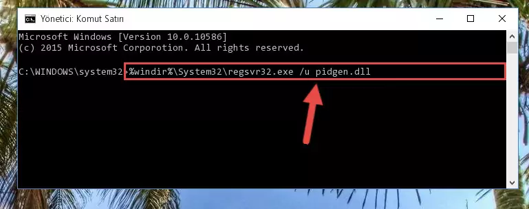 Pidgen.dll dosyası için Regedit (Windows Kayıt Defteri) üzerinde temiz kayıt oluşturma