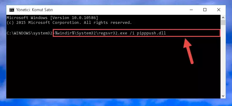 Pipppush.dll kütüphanesinin Windows Kayıt Defteri üzerindeki sorunlu kaydını temizleme