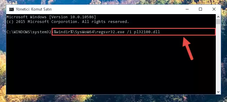 Pl32100.dll dosyasının hasarlı kaydını sistemden kaldırma (64 Bit için)