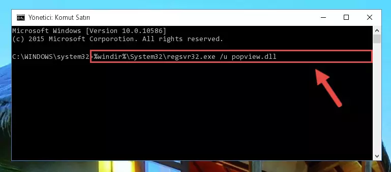 Popview.dll dosyasını .zip dosyası içinden çıkarma
