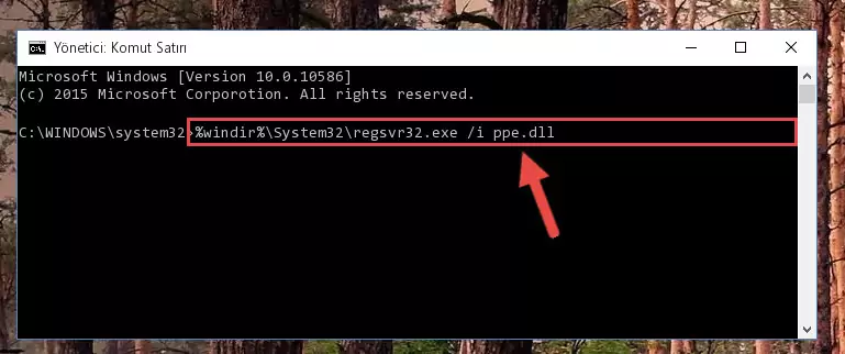 Ppe.dll dosyasını sisteme tekrar kaydetme (64 Bit için)